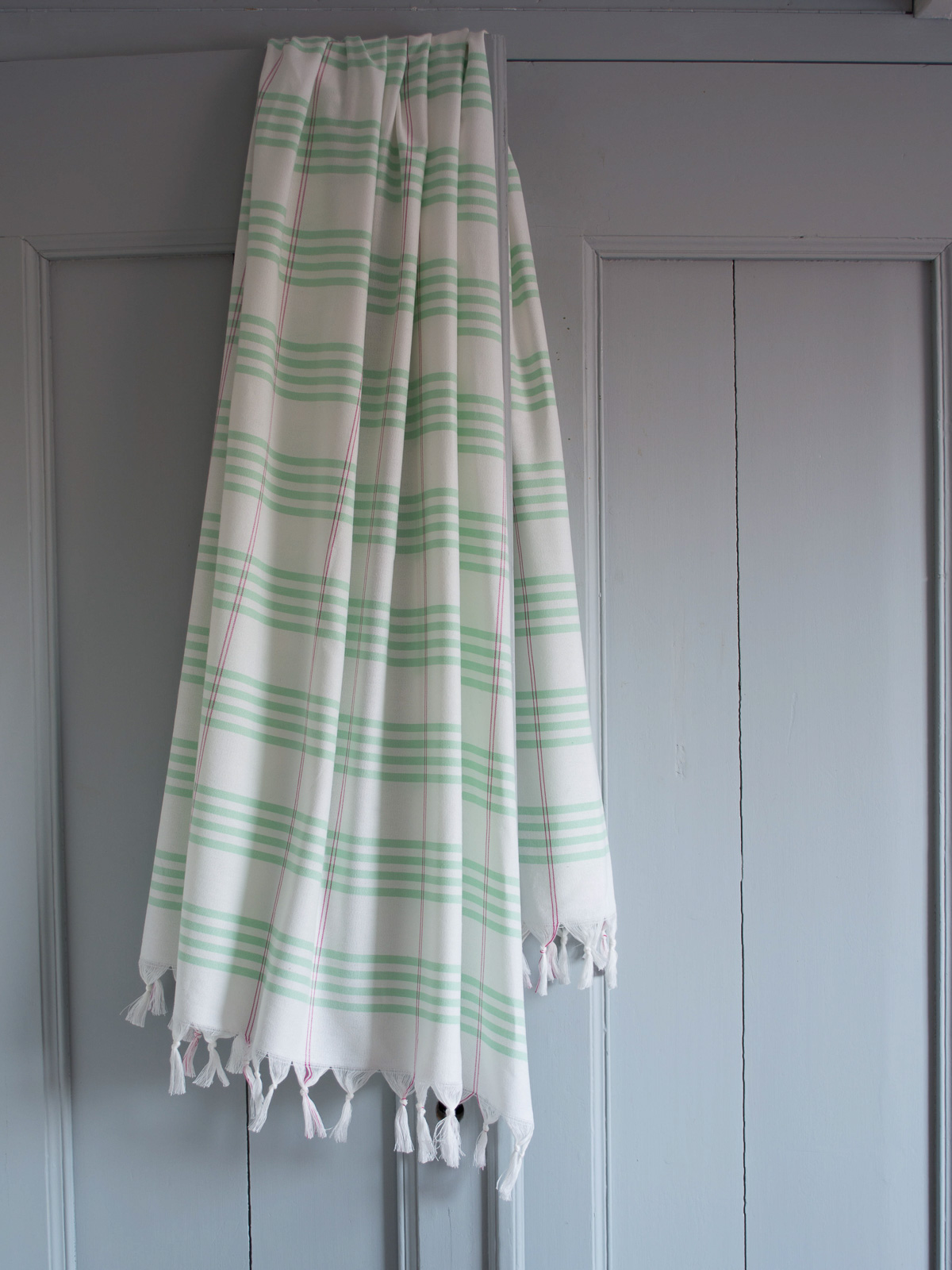 hammam towel checkered fresh green